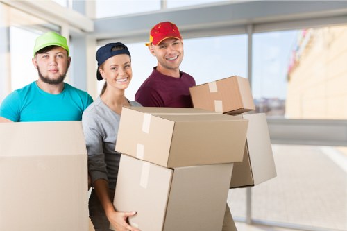 Removal team preparing belongings for a Greenwich house move