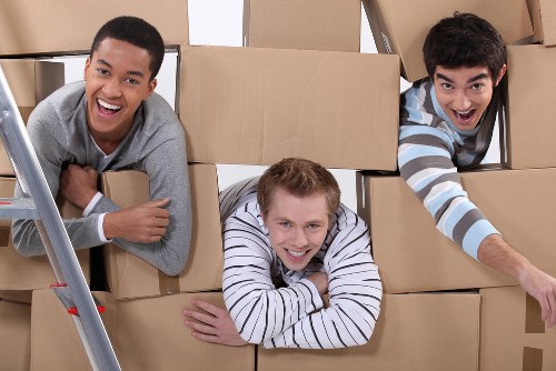 A well-organized removals process in Greenwich with moving boxes