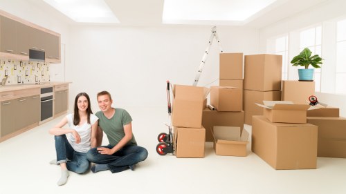 Packing and loading belongings into a removal truck in Greenwich
