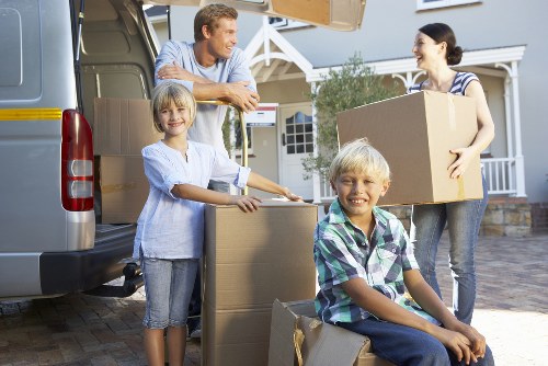 Furniture being loaded for a Greenwich man and van move